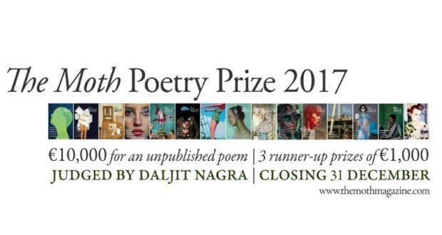 The €10,000 prize for a single unpublished poem (with three runner-up prizes of €1,000) will continue as The Moth Poetry Prize