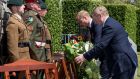 Britain’s Prince William, Duke of Cambridge and Taoiseach Enda Kenny lay wreaths during the Battle of Messines Ridge commemoration in Messines, Belgium, on June 7th, 2017. Photograph: EPA/Stephanie Lecocq