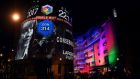 An exit poll predicting that the Conservatives  would not win a majority is projected on to  BBC Broadcasting House in London on Thursday night.  The news that everybody (bar YouGov) had been madly wrong suited broadcasters very nicely. Photograph: Paul Ellis/AFP/Getty Images