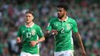 Republic of Ireland’s Cyrus Christie during the 2018 FIFA World Cup Qualifying, Group D match at the Aviva Stadium, Dublin. Photo: Brian Lawless/PA