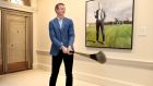 A portrait of  Henry Shefflin was unveiled in the National Gallery of Ireland on Monday.  The painting by Tipperary born artist, Gerry Davis was commissioned as part of the Hennessy Portrait Prize 2016. Photograph: Maxwells 