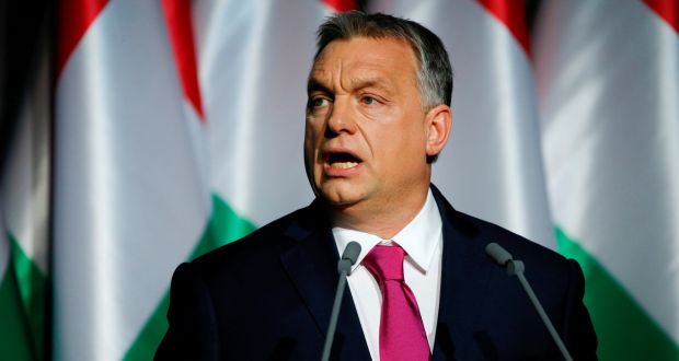 Viktor Orban: his allies passed the new law as the EU launched legal action against Hungary, Poland and the Czech Republic for their refusal to accept quotas of refugees. Photograph: Laszlo Balogh/File Photo/Reuters
