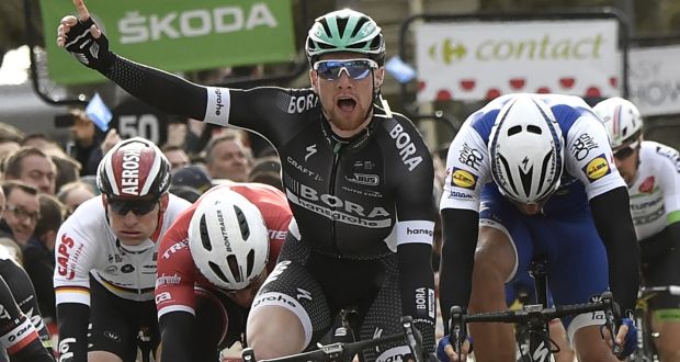 In March Sam Bennett took the biggest victory of his career thus far when he won stage three of Paris-Nice. Photograph: Philippe Lopez/AFP/Getty Images