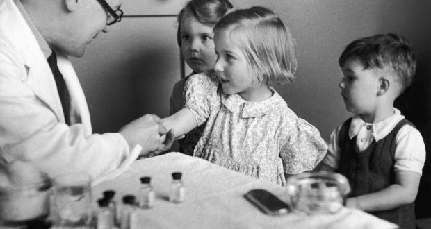 Children being inoculated against diphtheria in  1944. Photograph: Kurt Hutton/Picture Post/Hulton Archive/Getty Images