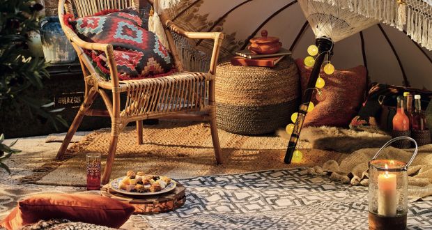This low-set look epitomises the boho chic of party island Ibiza. For inspiration head to Home Sense (homesense.com)