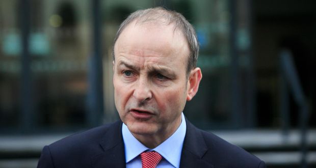 Fianna Fáil leader Micheál  Martin:  said trust between Fianna Fáil and Fine Gael had been damaged by the events of the past few days. Photograph: Gareth Chaney Collins