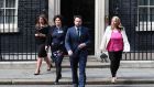 Colum Eastwood and  members of the SDLP after talks at  Downing Street. Photograph: Gareth Fuller/PA Wire
