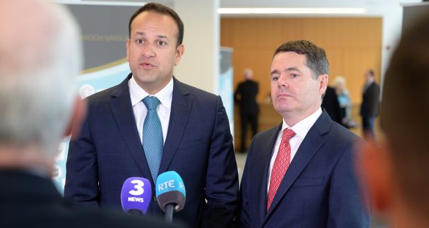 Leo Varadkar and Paschal Donohoe are set to use the Summer Economic Statement to give effect to the Taoiseach’s promise, made during the campaign for the Fine Gael leadership, for greater infrastructural spending. Photograph: Dara Mac Dónaill/The Irish Times