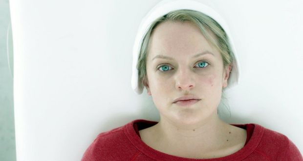Chilling timeliness:  Elizabeth Moss as Offred  in The Handmaid’s Tale 