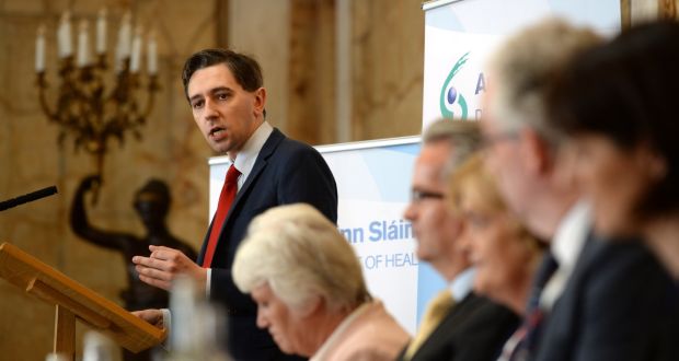 Minister for Health Simon Harris TD speaking at the launch of the National Cancer Strategy in Iveagh House. Photograph: Dara Mac Dónaill/The Irish Times