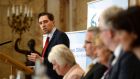 Minister for Health Simon Harris TD speaking at the launch of the National Cancer Strategy in Iveagh House. Photograph: Dara Mac Dónaill/The Irish Times