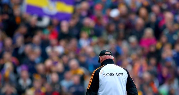 Brian Cody: He was like a bear on the sideline, striding up and down it looking for war. And he didn’t care who gave it to him . . . he was in lawless form. Photograph: James Crombie/Inpho 