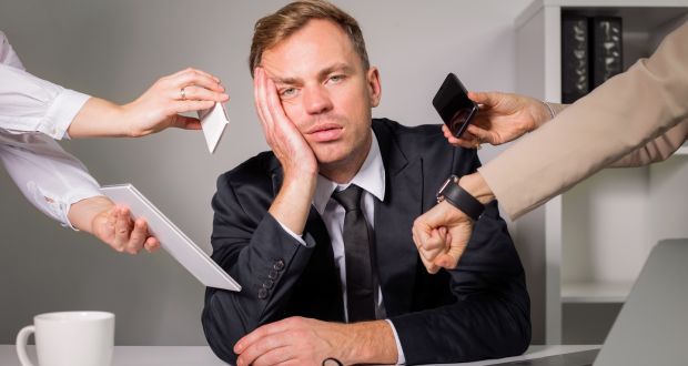Professional burnout can cause feelings such as unclear or overly demanding job expectations,  or working in a chaotic/ high-pressure environment. Photograph: Istock