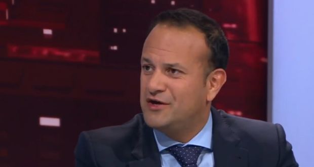 Taoiseach Leo Varadkar speaking to Vincent Browne on Wednesday night. He wakes up and excercises. Photograph: Vincent Browne TV3/ Twitter