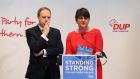 DUP leader Arlene Foster and deputy leader Nigel Dodds. Photograph: Brian Lawless/PA Wire.