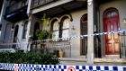 Police continue to search a home in Surry Hills, Sydney, Australia. Two men appeared in court on Friday in relation to an alleged terror plot to bring down an aircraft. Photograph: Joel Carrett/EPA
