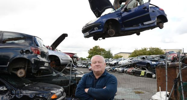 Peter Kinsella from Westlink Recovery Services in Dublin. He said recovery companies were now receiving about €50 per tonne of scrap metal compared with €150 four or five years ago. Photograph: Alan Betson 