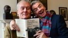Kevin Myers with Michael O’Leary at the launch of the former’s memoir, ‘A Single Headstrong Heart’, last year. Photograph: Dara Mac Dónaill