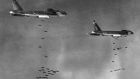 US B52 drop bombs over a Viet Cong controlled area in South Vietnam in 1965. America lost 60,000 military in Vietnam. Nearly two million Vietnamese civilians were killed. File photograph: AFP/Getty Images