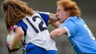  Dublin’s Lauren Magee receives an elbow from Katie Murray of Waterford. Photo: Tom Beary/Inpho