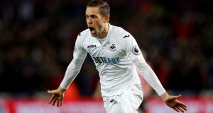 Everton have agreed a deal with Swansea  City for Gylfi Sigurdsson. Photograph: David Davies/PA 