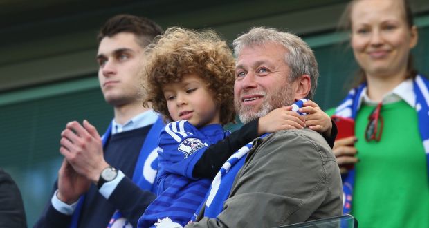 Chelsea owner Roman Abramovich. When an oligarch-owned club like Chelsea sets new benchmarks for fees and wages, the other clubs are forced to “get rich or die trying” if they want to compete. Photograph:  Clive Mason/Getty Images