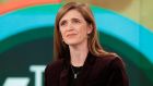 Samantha Power said that she was  confident for the future as the election of Donald Trump had resulted in a lot more young people becoming active in politics. Photograph: Lou Rocco/ABC via Getty Images