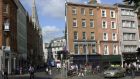 The man, thought to be in his 50s, was discovered unconscious outside the Superdry Store on Suffolk Street. Photograph: The Irish Times