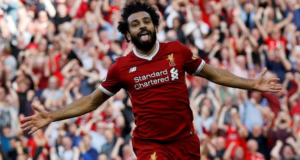 Liverpool’s Mohamed Salah has had an electric start to the season. Photograph: Reuters