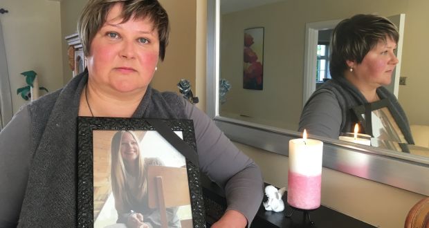 Sanita Zarina at home in Longford with a picture of her daughter, Dace.  'I can’t get back my daughter,' she says. 'I can’t get back a future with her. I can’t get grandchildren from her.' Photograph: Peter Murtagh