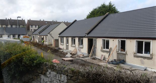 Traveller accommodation being built on Shanganagh Road in Co Dublin in 2015. Photograph: Cyril Byrne