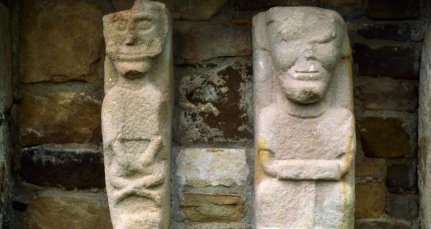  Sheela na Gig carving on White Island, Lough Erne, Co Fermanagh. Photograph: Getty Images