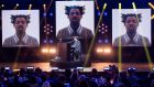 Sampha performs on stage after winning the 2017 Mercury  Prize at the Eventim Apollo in Hammersmith, London. Photograph: David Jensen/PA Wire 