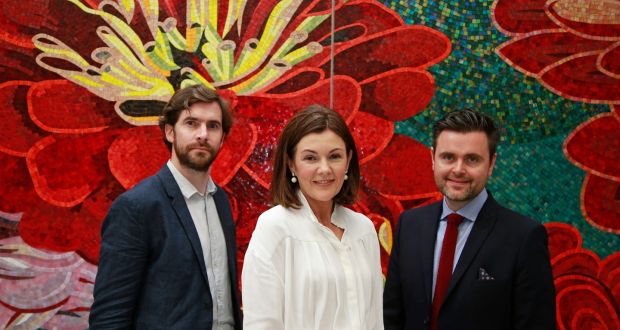 Launch  the new partnership between  TileStyle and the Irish Times Irish Theatre Awards were (from left):  Laurence Mackin, Arts Editor of  The Irish Times; Ruth McCarthy, marketing manager at TileStyle; and Gerard McNaughton, retail director of TileStyle. Photograph: Nick Bradshaw