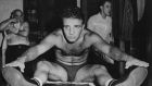 Jake La Motta  during a training session at Gleason’s Gym, New York  on September 4th, 1949. Photograph: Keystone/Getty Images
