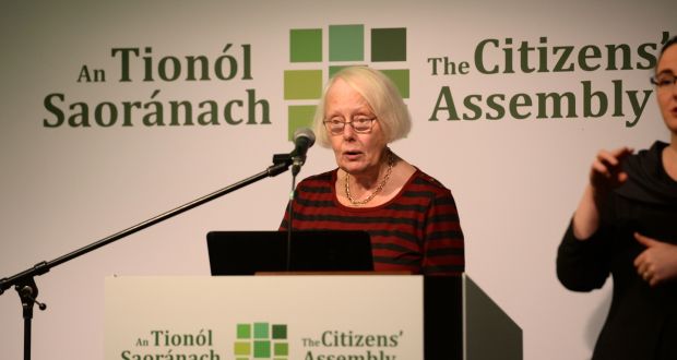 Ms  Justice Mary Laffoy   said she expected there would be a thought provoking and robust discussion on how the State can become a leader in tackling climate change.  Photograph: Dara Mac Dónaill  