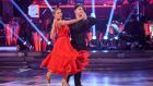 Mollie King and her dance partner AJ Pritchard take part in a dress rehearsal before the live show of the BBC1 dance contest ‘Strictly Come Dancing’. Photograph: Kieron McCarron/BBC/PA Wire