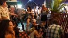 Mandalay Bay massacre: people run for cover at the Route 91 Harvest festival in Las Vegas. Photograph: David Becker/Getty