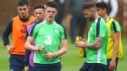Republic of Ireland Under-21s midfielder  Declan Rice during training. Photograph: Cathal Noonan/Inpho