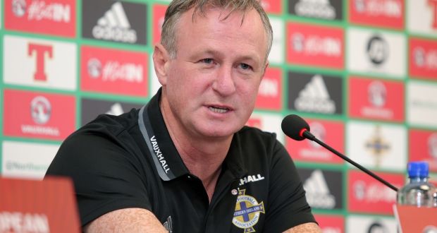 Michael O’Neill: his side have kept seven clean sheets in their qualifying group and haven’t lost a competitive game at home in four years. Photograph: Charles McQuillan/Getty Imagese