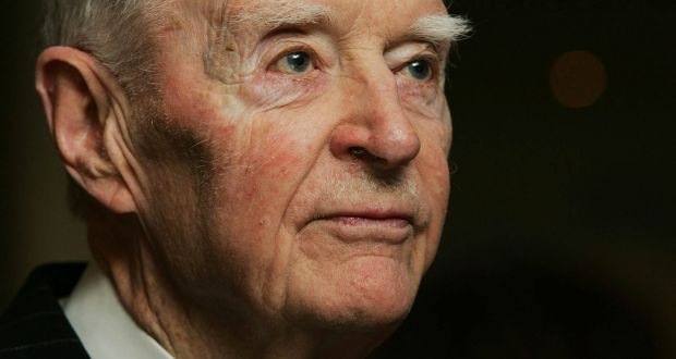 Former taoiseach Liam Cosgrave: gave “great service to the State in extremely difficult times”, former taoiseach John Bruton said. Photograph: Cyril Byrne