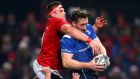 Munster’s CJ Stander and Jack Conan of Leinster battle for the ball. They could also be battling for Ireland number 8 shirt. Photograph: James Crombie/Inpho