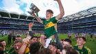 Kerry’s David Clifford celebrates after winning the minor All-Ireland. Photo: Tommy Dickson/Inpho