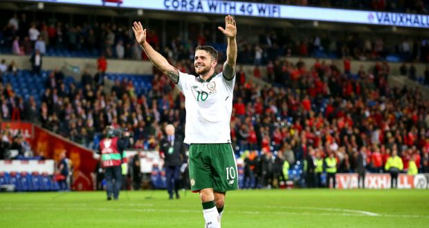Ireland’s Robbie Brady is free to play in November’s World Cup qualifiers after escaping punishment for an incident involving Wales’ Ashley Williams. Photo: Ryan Byrne/Inpho