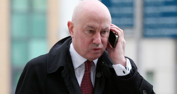 Tiarnan O’Mahoney, former chief operations officer at Anglo Irish Bank,  arrives at  Dublin Circuit Criminal Court. He has pleaded not guilty to conspiring to destroy, mutilate or falsify books and documents affecting or relating to the property or affairs of Anglo Irish Bank Corp PLC. Photograph: Collins Courts.