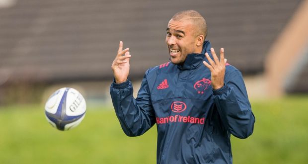 Simon Zebo returns to the Munster side and is one of five changes for the Champions Cup opener away to Castres on Sunday. Photograph: Morgan Treacy/Inpho