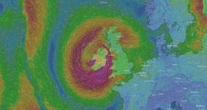 Met Éireann is liaising with the United Kingdom Met Office, and the United States National Hurricane Centre in Miami, Florida.  Image: Windy.com