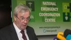 Seán Hogan, Chairman of the National Emergency Co-ordination Group during a media briefing on Hurricane Ophelia on Kildare Street in Dublin. Photograph: Gareth Chaney Collins