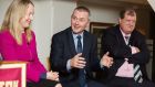Glanbia managing director Siobhán Talbot, IAG chief executive Willie Walsh and Ardagh Group chairman Paul Coulson at the launch of Boston College’s Ireland Business Council. Photograph: Bryan Brophy 
