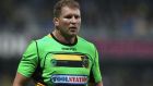 Dylan Hartley was sinbinned during Northampton’s Champions Cup defeat to Clermont. Photograph: David Rogers/Getty